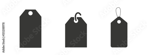 Fotografía Label Price Tag Icon Pictogram Isolated Vector Set