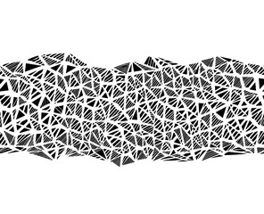 Leinwandbilder - Abstract black and white modern seamless pattern. Geometric triangle simple background.