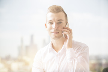 Wall Mural - Man on phone