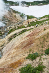 Wall Mural - Fumarole fields on the small Valley of Geysers near Petropavlovsk - Kamchatka, Russia