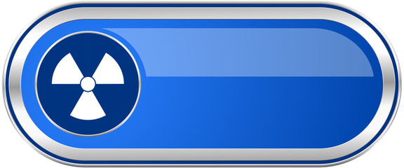 Aufkleber - Radiation long blue web and mobile apps banner isolated on white background.