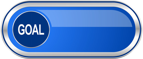 Aufkleber - Goal long blue web and mobile apps banner isolated on white background.