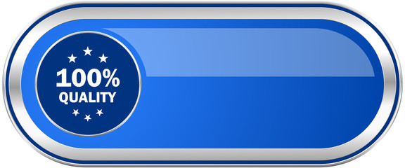 Aufkleber - Quality long blue web and mobile apps banner isolated on white background.