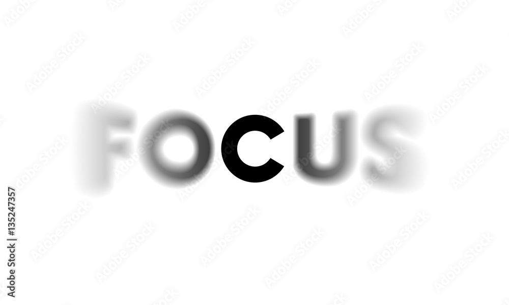 Word Focus with selective focus - obrazy, fototapety, plakaty 