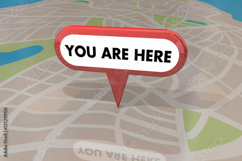 Fotografía You are Here Map Pin Location Navigation 3d Illustration