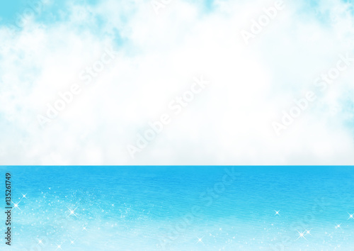 空とキラキラ海 Stock イラスト Adobe Stock