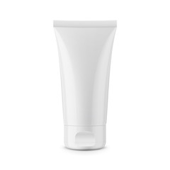 round white glossy plastic jar for cosmetics