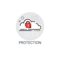Poster - data protection privacy internet information network security icon vector illustration