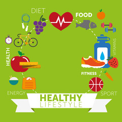 Wall Mural - HEALTHY LIFESTYLE BACKGROUND