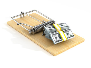 Wall Mural - Financial risk. Isolated 3D image
