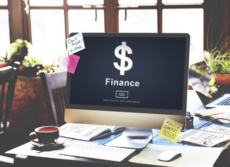 Poster - finance financial economy budget bookkeeping concept