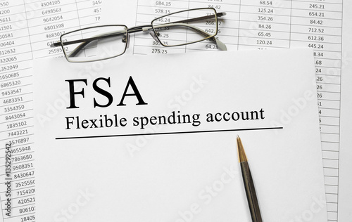 Cuadros en Lienzo Paper with Flexible Spending Account FSA on a table