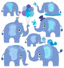 Stylized Elephants Theme Set 2