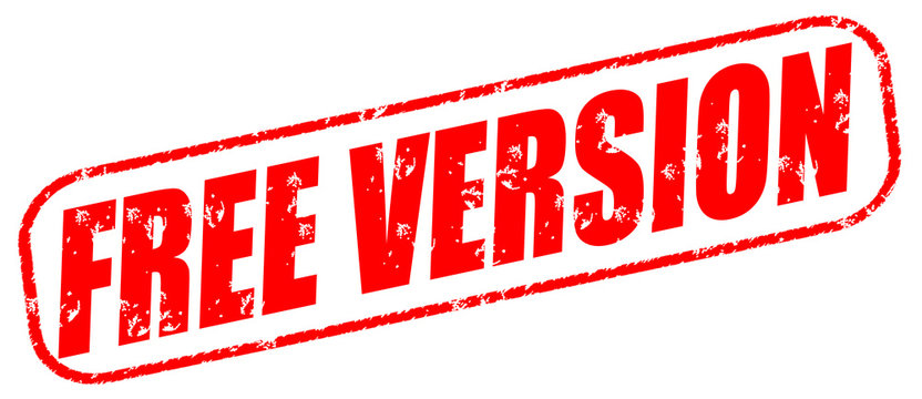 Free version on the white background, red illustration