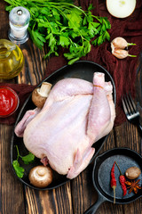 Canvas Print - raw chicken