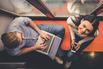 Wall Mural - Young people in the library