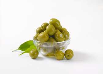 Canvas Print - bowl of green olives