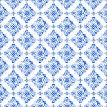 Watercolor Blue Lace Pattern