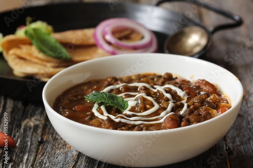 Dal Makhani -Slow cooked creamy Indian curry with Black lentils and Red kidney beans