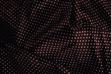 Silk fabric with polka dots