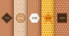Retro Different Vector Seamless Patterns