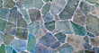 Porphyry Paving Texture in Different Shades of Green and Blue