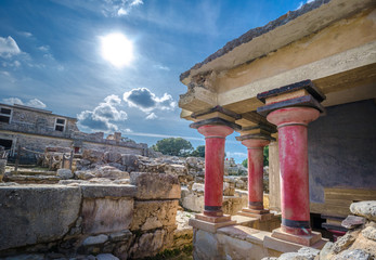 Fototapete - Ancient ruins of knossos palace, Crete, Greece