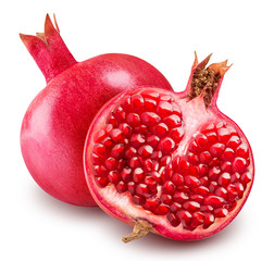 Wall Mural - Pomegranate isolated on white background
