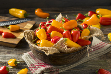 Canvas Print - Raw Organic Mini Sweet Peppers