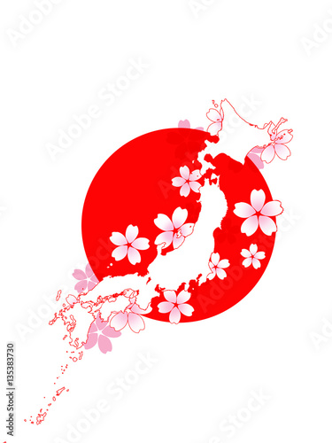 日本観光 桜 日の丸 Adobe Stock でこのストックイラストを購入して 類似のイラストをさらに検索 Adobe Stock