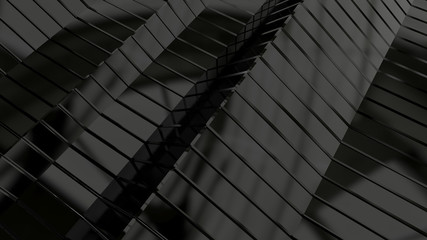 3D Illustration Abstract Black Background