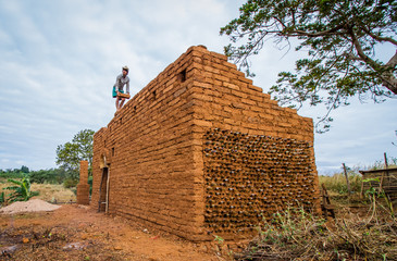 Wall Mural - Earthen house  building