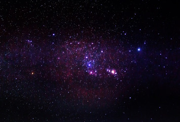 the orion constellation with nebula m42 and barnards loop