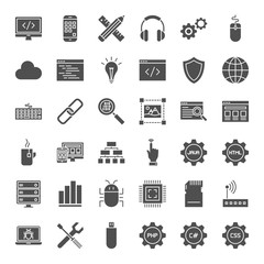 Sticker - Programming Solid Web Icons