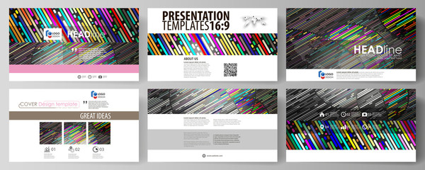Wall Mural - business templates in hd format for presentation slides. easy editable vector layouts in flat design