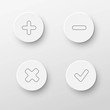 © wersk - Four smooth validation Button with drop gray shadow on white