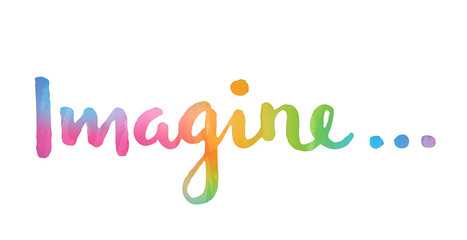 IMAGINE hand lettering poster