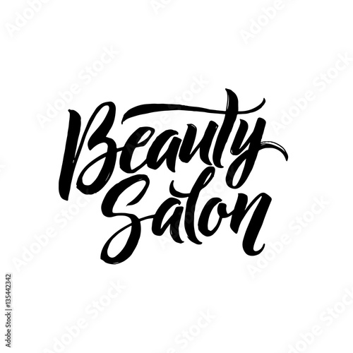 Beauty Salon Typography Square Poster. Vector lettering. Calligraphy phrase for gift cards