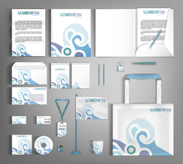 Wall Mural - Corporate Identity set. Beautiful abstract business set statione