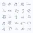 © tettygreen - Clothes icons, thin line style