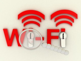 concept of Wi-Fi 3d Render Illustration