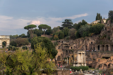 Rome, Italy. Roman forum and his ruins