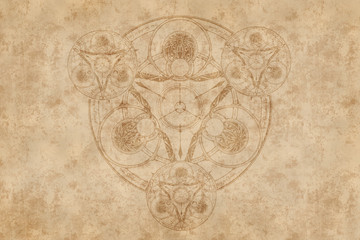 esoteric background. backdrop for magic, astrology, alchemy.