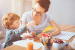 © zinkevych - Happy mother drawing together with her son