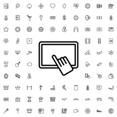 Poster - finger on tablet icon illustration