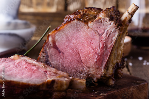 Cuadros en Lienzo Homemade bone-in prime rib roast