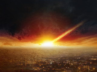 Wall Mural - judgment day, end of world, asteroid impact