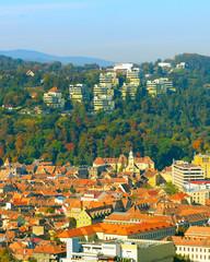 Sticker - View of Brasov, Romania