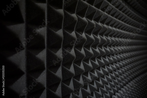 Fotografia, Obraz Close up of studio sound acoustical foam Background