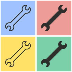 Poster - Wrench icon set.